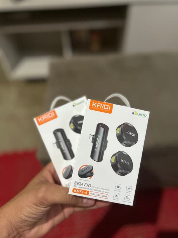 MICROFONE DE LAPELA KAIDI SEM FIO